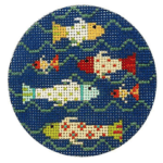 Kelly Clark Needlepoint - School of Fish